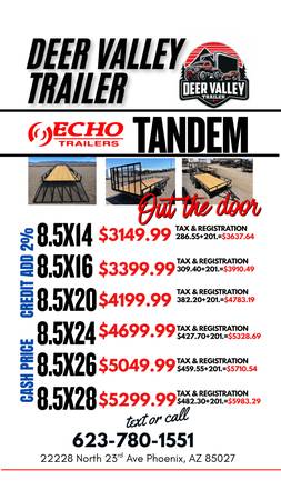 ECHO TANDEM UTILITY TRAILERS DEER VALLEY TRAILER 1