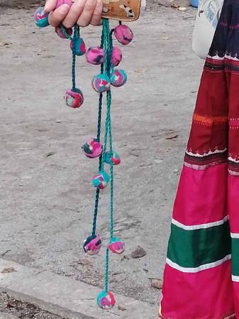 Carnival Wool pompom ornaments, hair-belt-necklace, from N. Argentina 1