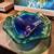 Vintage Blue and Green Murano Glass Wavy Bowls Matching Pair MCM 2 thumbnail