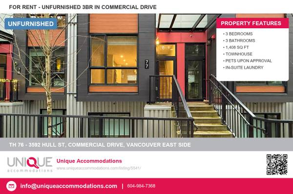 UniqueAccommodations.com ID:5541 3-bed, 3 bath townhouse 1