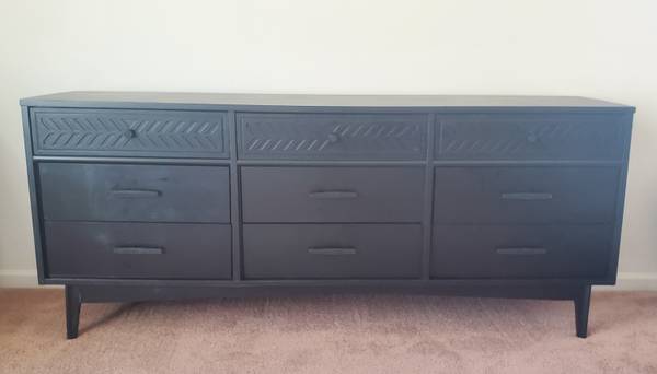 Mid-Century Modern Black Dresser 1