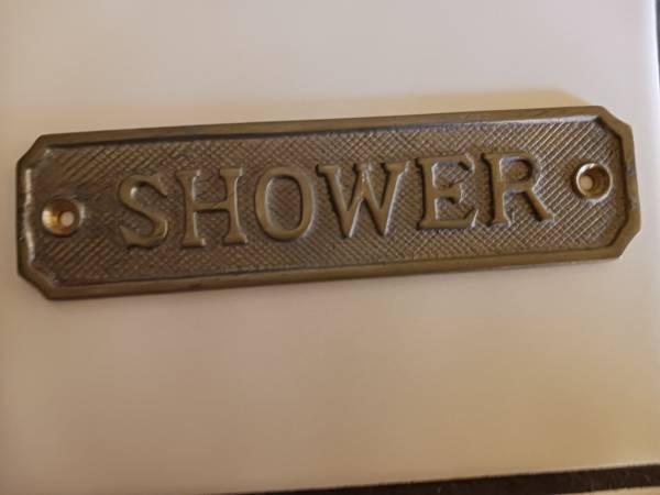 Solid Brass Shower Plaque 1
