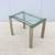 1980's Custom Made Brushed Stainless Steel & Clear Glass Side Table 8 thumbnail