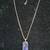 DAVID YURMAN Sterling Silver Diamond & Sapphire Chevron TAG w/ CHAIN 3 thumbnail