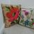 Needlepoint Pillow Covers 2 Handmade Throw Pillows Vtg Floral Pattern 7 thumbnail