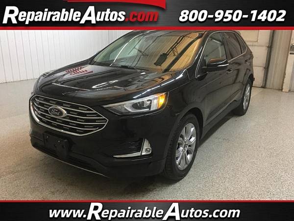 2019 Ford Edge Titanium AWD Repairable Hail Damage 1