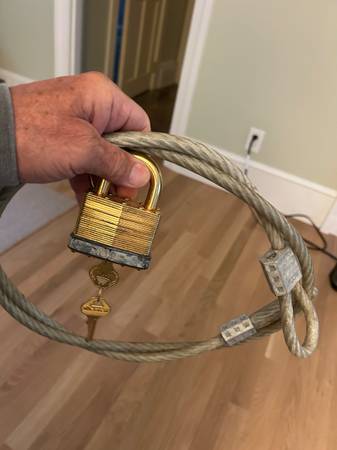 Padlock and cable 1