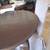OVAL WOOD TABLE ON CASTER WHEELS WITH 4 CHAIRS 4 thumbnail