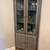 Distressed Gray Vintage Corner Hutch Cabinet 1 thumbnail