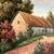 Original Oil on Canvas "Cottage Landscape" by K. Hoskin 2 thumbnail