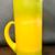 Vintage Blendo West Virginia Glass Pitcher Green and Yellow 3 thumbnail