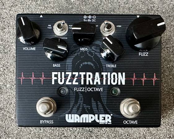 Wampler Fuzztration Fuzz Octave Electric Guitar Effects Pedal EQ 1