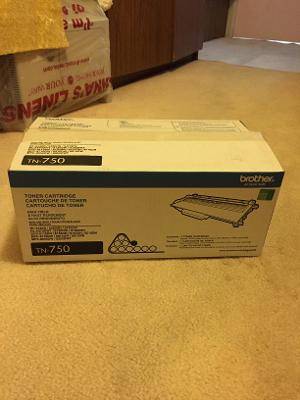 Brother Genuine TN-750 Black High Yield Toner Cartridge 1