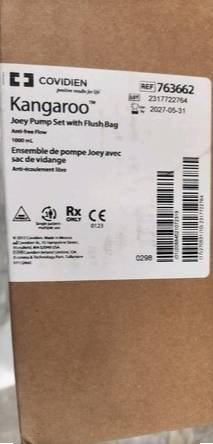Covidien Kangaroo Joey Pump Sets with Feed & Flush Bag 1000 mL 1