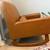 Nursery Works Sleepytime Rocker in Tan PU Vegan Leather with Walnut Legs 3 thumbnail