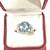 Brand new .925 silver ring with 8 karat size blue topaz, size 5 3 thumbnail