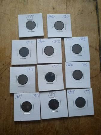 (11) 1899-1909 IndianHeadPennies 1
