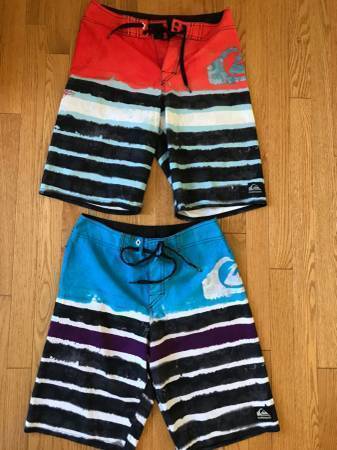 Lot of 2 Quiksilver boards shorts, size 29/18 1