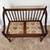 Antique Wooden Settee & Folding Rocking Chair Set Floral Upholstery Vi 11 thumbnail