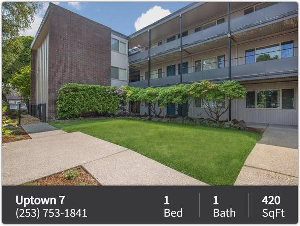 $1,399 / 1br - 420ft2 - Comfortable 420 sq ft 1 bd, 1 ba for all your needs. Call us now! (Tacoma)64031136205827121