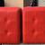 Set of Two Sunpan Red Leather Ottomans, $25 each or $40 for set 1 thumbnail