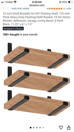 12 inch floating shelf brackets 1