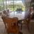 🍽️ Solid Oak Pedestal Dining Table with Leaf & 6 Matching Chairs $350 OBO 3 thumbnail