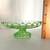 Greem Uranium Swirl Bohemian Glass Compote 5.5” Wide 5 thumbnail