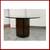 Mcguire Bamboo Pedestal + Thick Cut Glass Dining Table 5 thumbnail