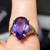 Vintage Pear-Shaped Amethyst Ring 10K Gold 15 thumbnail