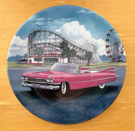 1959 Pink Cadillac Collectors Plate 1
