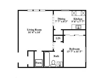 $978 / 1br - 800ft2 - Large floor plan, ground floor (10905 North Mill Court, Omaha, NE)64020841540481122