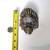 Vtg studded skull with head dress belt buckle 1 thumbnail