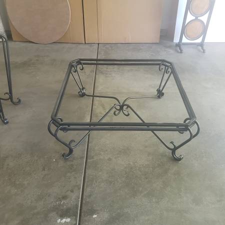 Wrought iron coffee table base 1