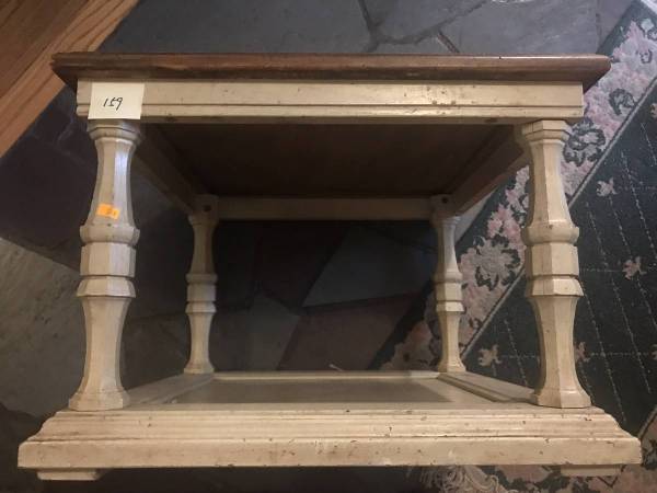 Brandt Signed Solid Oak End Table 1
