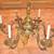 Vtg Brass Chandelier 6 Lights Ceiling Fixture Wired Patina Lighting El 16 thumbnail