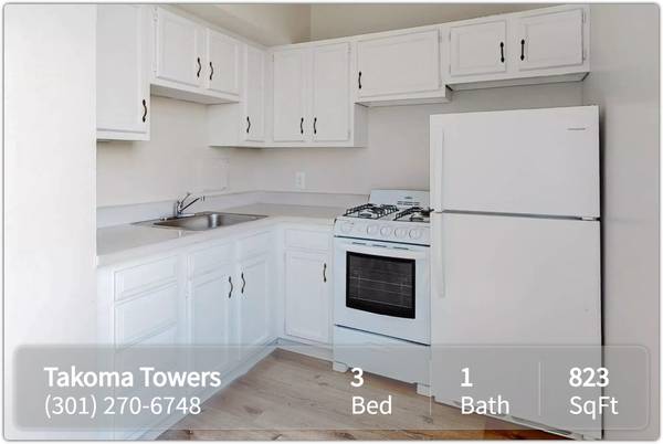 $2,025 / 3br - 823ft2 - 3 Bedroom 1 Bath - 823 Sqft (Takoma Park)64040026946177122