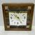 Vintage Hargas Art Stained Glass Wood Framed Quartz Wall Hanging Clock 1 thumbnail