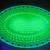 Uranium glass plate with laced edge. Diamond pattern. 7 thumbnail