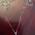 BRAND NEW 14K White Gold Necklace with Aquamarine Stone 1 thumbnail