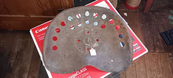 old metal tractor seat 1