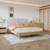 Upholstered Bed Frame with Linen Fabric Headboard, Strong Wood Slats S 1 thumbnail