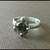Organic Raw Green Tourmaline Slice Sterling Ring 1 thumbnail