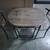 3 Piece Modern Round Dining Table Set Kitchen Table Set with Storage Rack, Drift 2 thumbnail
