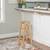 29"H Round Solid Wood Bar Stool, Natural Finish 2 thumbnail