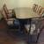 Mahoghany Dining Table w/Five Chairs & Glass Top 3 thumbnail