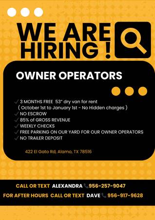 🚚 Looking for Owner Operators 🚚 1