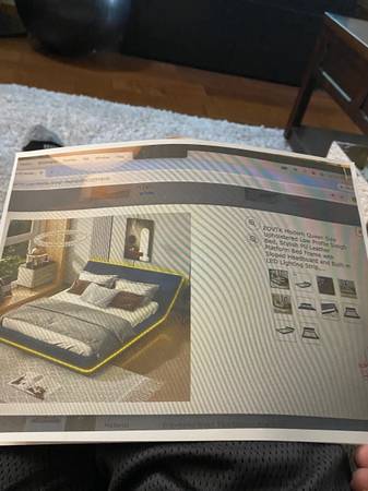 Modern Queen Size Platform Bed Frame 1