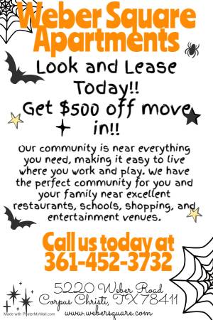 $889 / 490ft2 - Where memories are made at Weber Square Apartments (Corpus Christi)64036538410371120