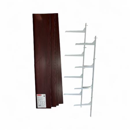 Selling a Like-New 4-Level Rubbermaid wooden shelf 1